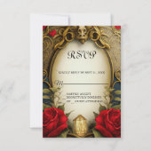 美しいとビーストスウィート16 RSVPカード (正面)