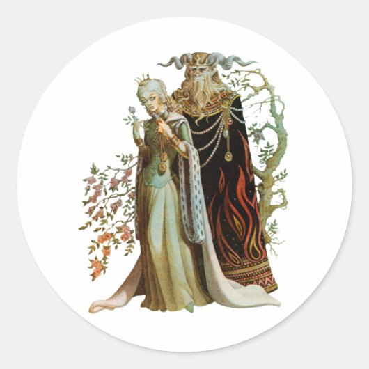 美しいとビーストステッカー ラウンドシール (正面)