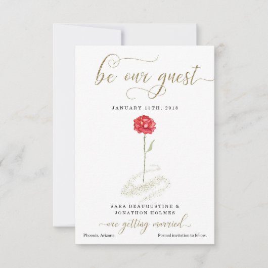 美しいとビーストセーブ・ザ・デート案内 セーブザデート (正面)