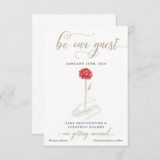 美しいとビーストセーブ・ザ・デート案内 セーブザデート (正面/裏面)