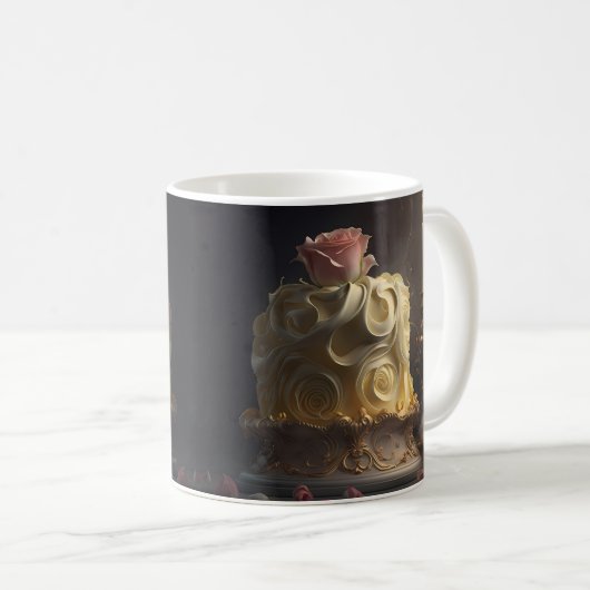 美しいとビーストテーマケーキ – コーヒーマグカップ (正面右)