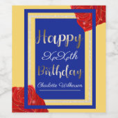 美しいとビーストテーマハッピーバースデー ワインラベル (シングルラベル)