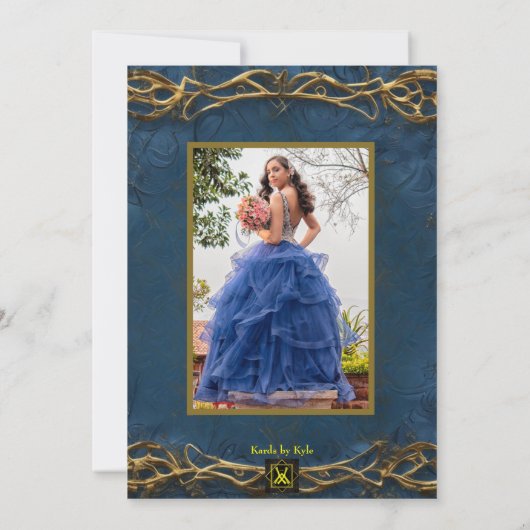 美しいとビーストバラカスタマイズ可能な写真甘い 招待状 (裏面)