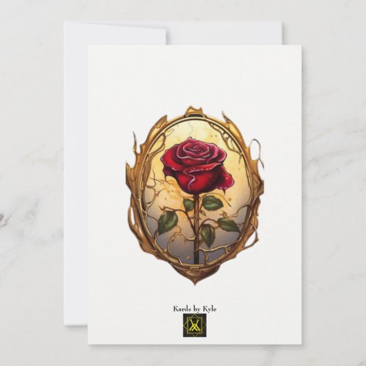 美しいとビーストバラキャッスルスウィート16 招待状 (裏面)