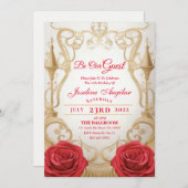 美しいとビーストバラキャッスルスウィート16 招待状 (正面/裏面)