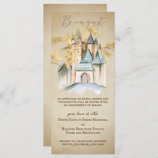 美しいとビーストフェアユタリーキャッスル メニュー (正面/裏面)