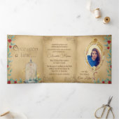 美しいとビーストフェアユタレヴィンテージストーリーブック 三つ折り招待状 (内部)