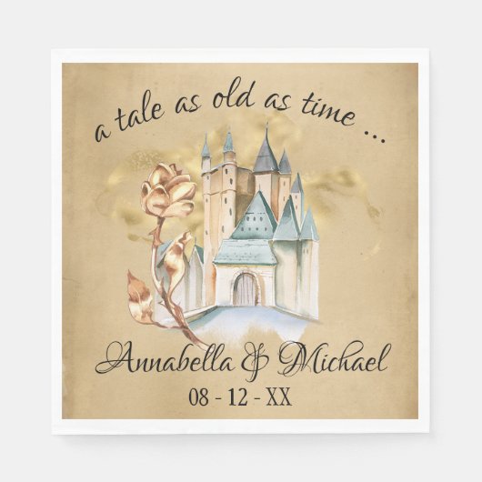 美しいとビーストフェアユタールキャッスルアンドバラ スタンダードランチョンナプキン (正面)