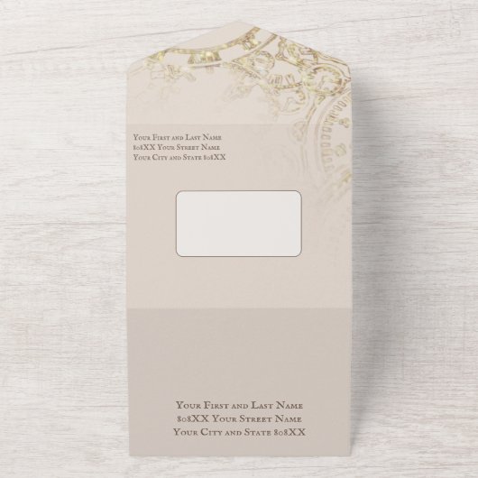 美しいとビーストフェアリーテイルテーマ オールインワン招待状 (外側)