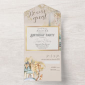 美しいとビーストフェアリーテイルテーマ オールインワン招待状 (内側)