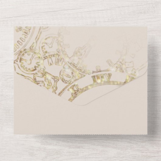 美しいとビーストフェアリーテイルテーマ オールインワン招待状 (裏面)