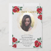 美しいとビーストフェアリー金ゴールド鏡写真 招待状 (正面)