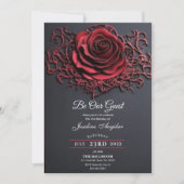 美しいとビーストレッドローズスウィート16 招待状 (正面)