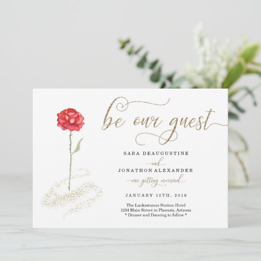 美しいとビースト結婚式招待状 招待状 (スタンド正面)