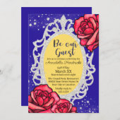 美しいとビースト鏡&バラフェアヤタレ 招待状 (正面/裏面)