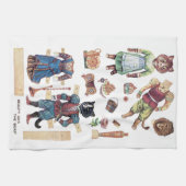 美しいとビースト、紙ドール、ルイワーイン キッチンタオル (横)