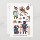 美しいとビースト、紙ドール、ルイワーイン ポストカード (正面/裏面)