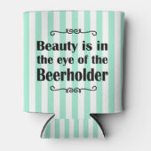 美しいとビールのストライプ 缶クーラー (正面)