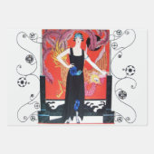 美しいとフェニックスアールデコ女性ファッション ラッピングペーパーシート (正面2)