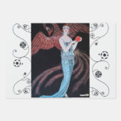 美しいとフェニックスアールデコ女性ファッション ラッピングペーパーシート (正面)