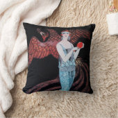 美しいとフェニックス、ファッションデザイナーメイクアップアーティスト クッション (ブランケット)