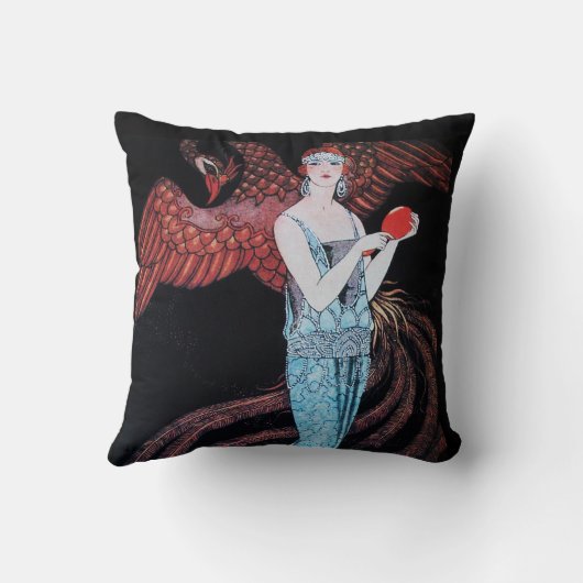 美しいとフェニックス、ファッションデザイナーメイクアップアーティスト クッション (裏面)