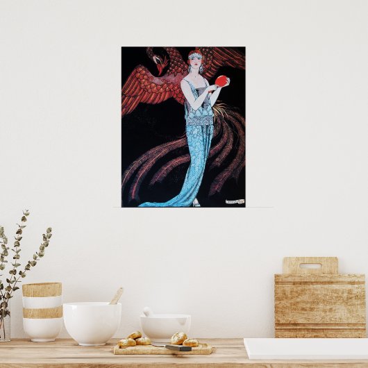 美しいとフェニックス、ファッションデザイナーメイクアップアーティスト ポスター (キッチン)