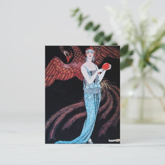 美しいとフェニックス、ファッションデザイナーメイクアップアーティスト ポストカード (スタンド正面)