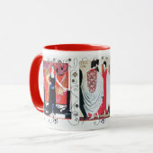美しいとフェニックス、ファッションデザイナーメイクアップアーティスト マグカップ (正面左)