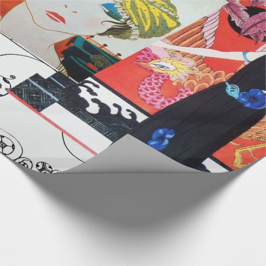 美しいとフェニックス、ファッションデザイナーメイクアップアーティスト ラッピングペーパー (角)