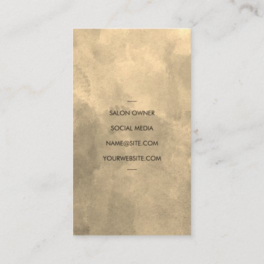 美しいとヘアのロゴ 名刺 (裏面)