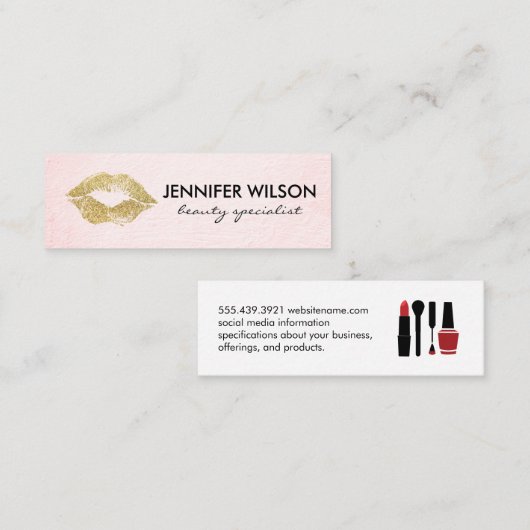 美しいとメイクアップ スキニー名刺 (正面/裏面)