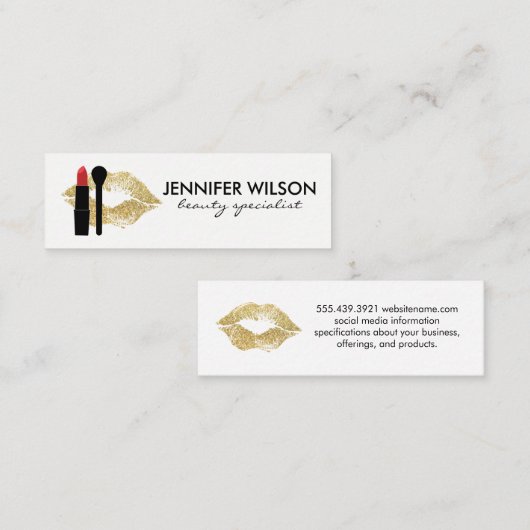 美しいとメイクアップ スキニー名刺 (正面/裏面)