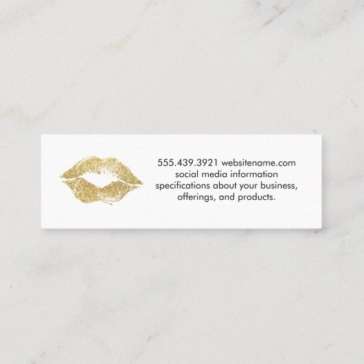 美しいとメイクアップ スキニー名刺 (裏面)