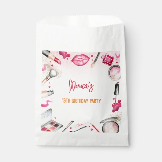 美しいとメイクスパ誕生日パーティー フェイバーバッグ (正面)