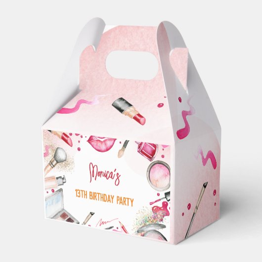 美しいとメイクスパ誕生日パーティー フェイバーボックス (裏面サイド)