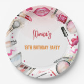 美しいとメイクスパ誕生日パーティー ペーパープレート (正面)