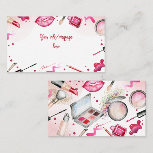 美しいとメイクスパ誕生日 エンクロージャーカード (正面/裏面)