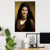 美しいとレジリエンス:アフガニスタン人女性のポートレート ポスター (ホームオフィス)