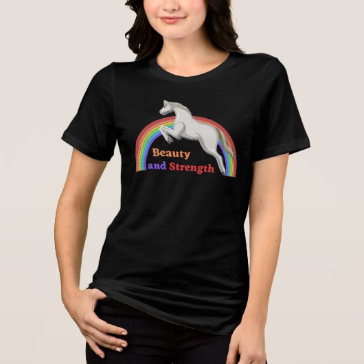 美しいと強い女性と男性クラシック2025 トライブレンドTシャツ (正面)