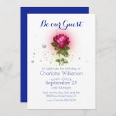 美しいと獣と魔法レッドローズインビテーション 招待状 (正面/裏面)