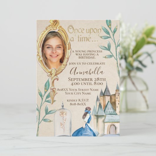 美しいと獣に魔法をかけられたおとぎ話パーティー 招待状 (スタンド正面)