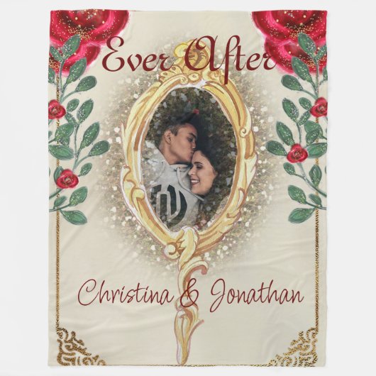 美しいと獣のおとぎ話の写真 フリースブランケット (正面)