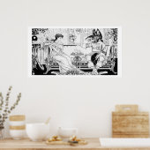 美しいと獣1874年（リトボ）（b/w写真） ポスター (キッチン)