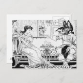 美しいと獣1874年(リトボ)(b/w写真) ポストカード (正面/裏面)