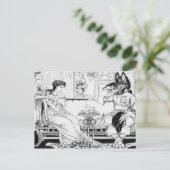 美しいと獣1874年(リトボ)(b/w写真) ポストカード (スタンド正面)