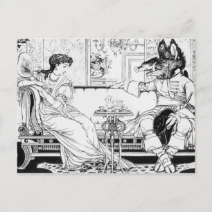 美しいと獣1874年(リトボ)(b/w写真) ポストカード