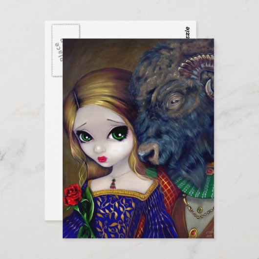 「美しいと獣」のはがき ポストカード (正面/裏面)