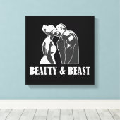 美しいと獣 キャンバスプリント (インサイチュ (ウッドフロア))