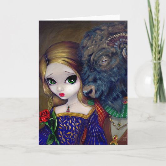 美しいと獣"グリーティングカード カード (正面)